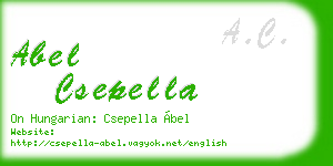 abel csepella business card
